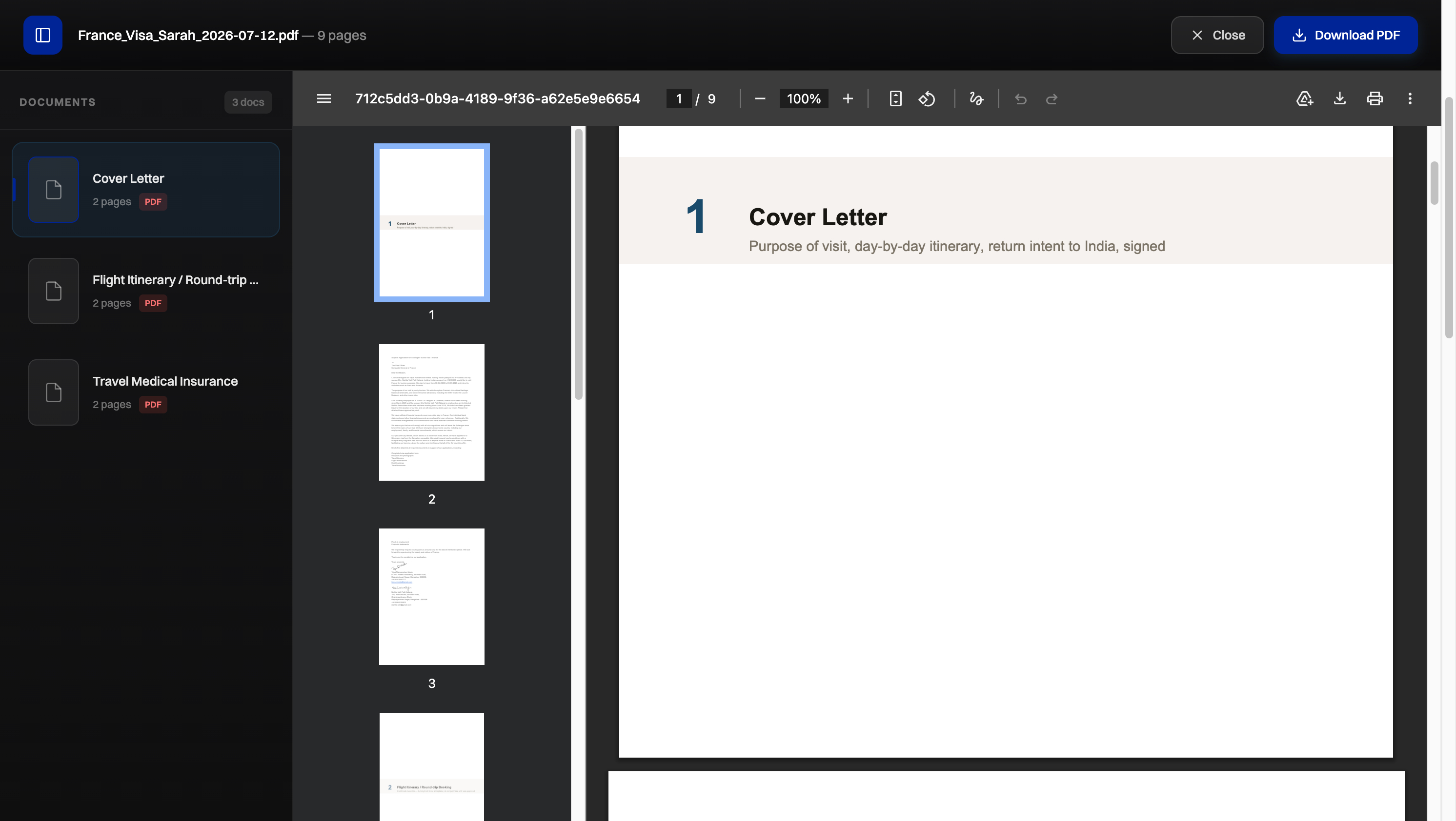 PDF Merging & Preview Feature